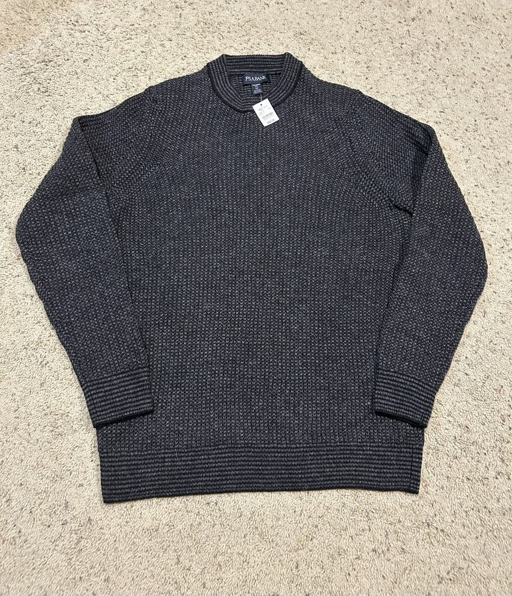 $95 Jos A Bank size LT L Tall SWEATER Tailored Fit WOOL BLEND Gray-Black NEW V25